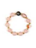 Rose Quartz Bracelet with Sunstone & Phantom Crystal – Natural Gemstone Jewelry for Mindful Living