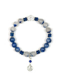 Natural Kyanite & Blue Tourmaline Bracelet - Handcrafted Blue Crystal Gemstone Jewelry for Mental Clarity & Focus - Spiritual Aesthetics Collection