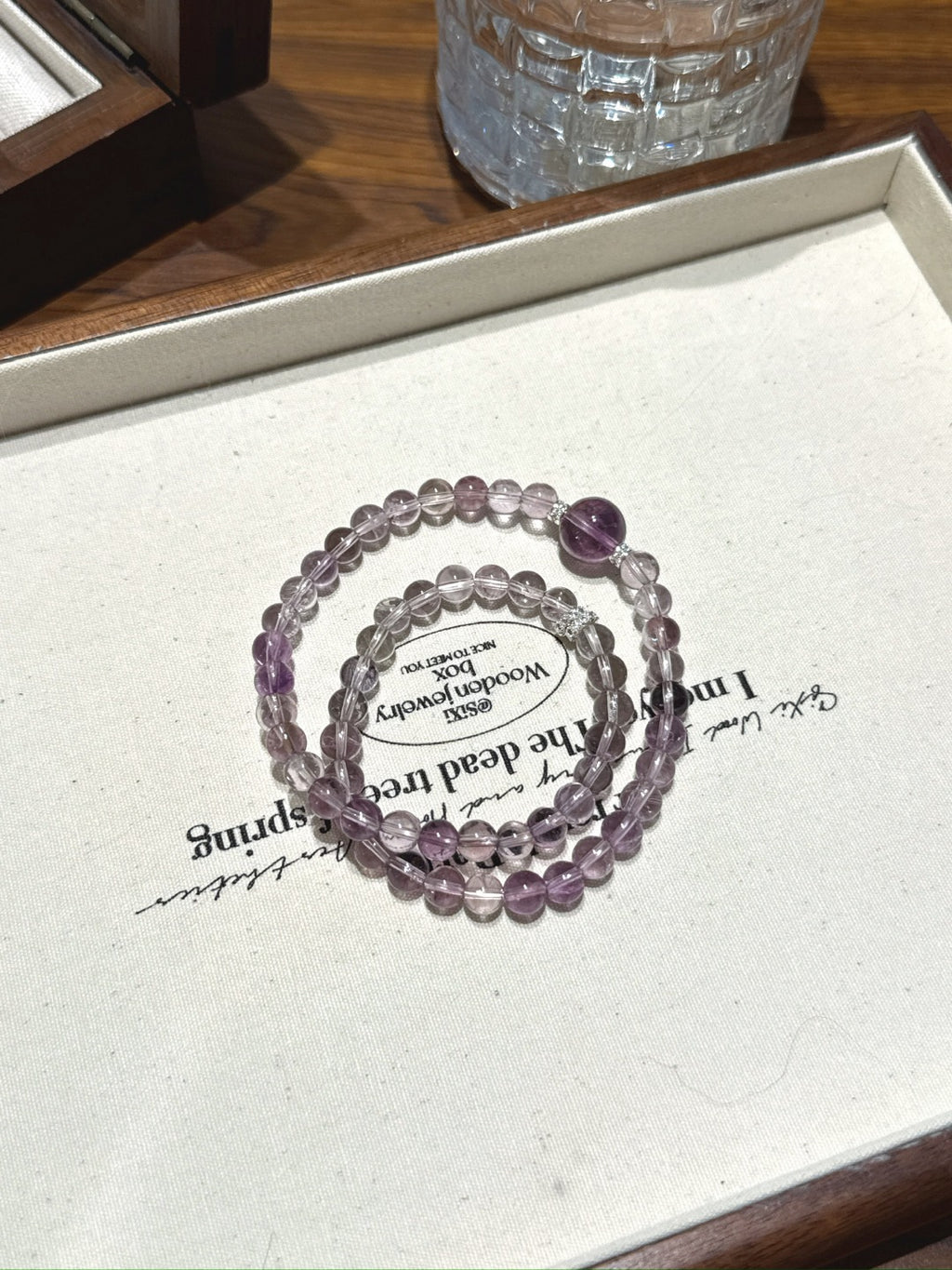 Bolivian Amethyst Crystal Bracelet | 6mm Purple Gemstone Double-Wrap | Handcrafted Spiritual Jewelry for Women