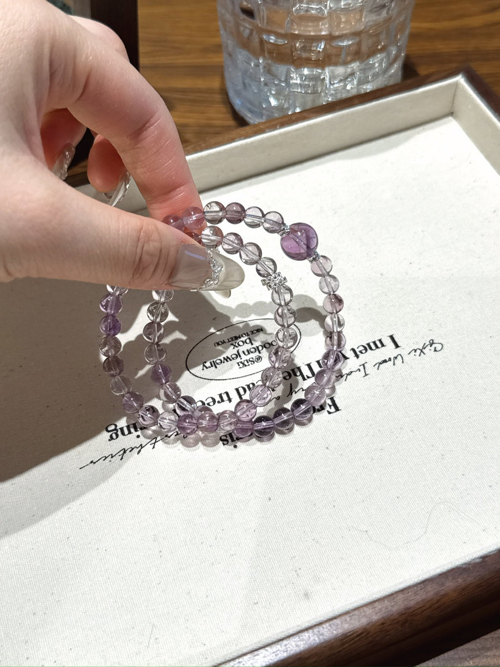Bolivian Amethyst Crystal Bracelet | 6mm Purple Gemstone Double-Wrap | Handcrafted Spiritual Jewelry for Women