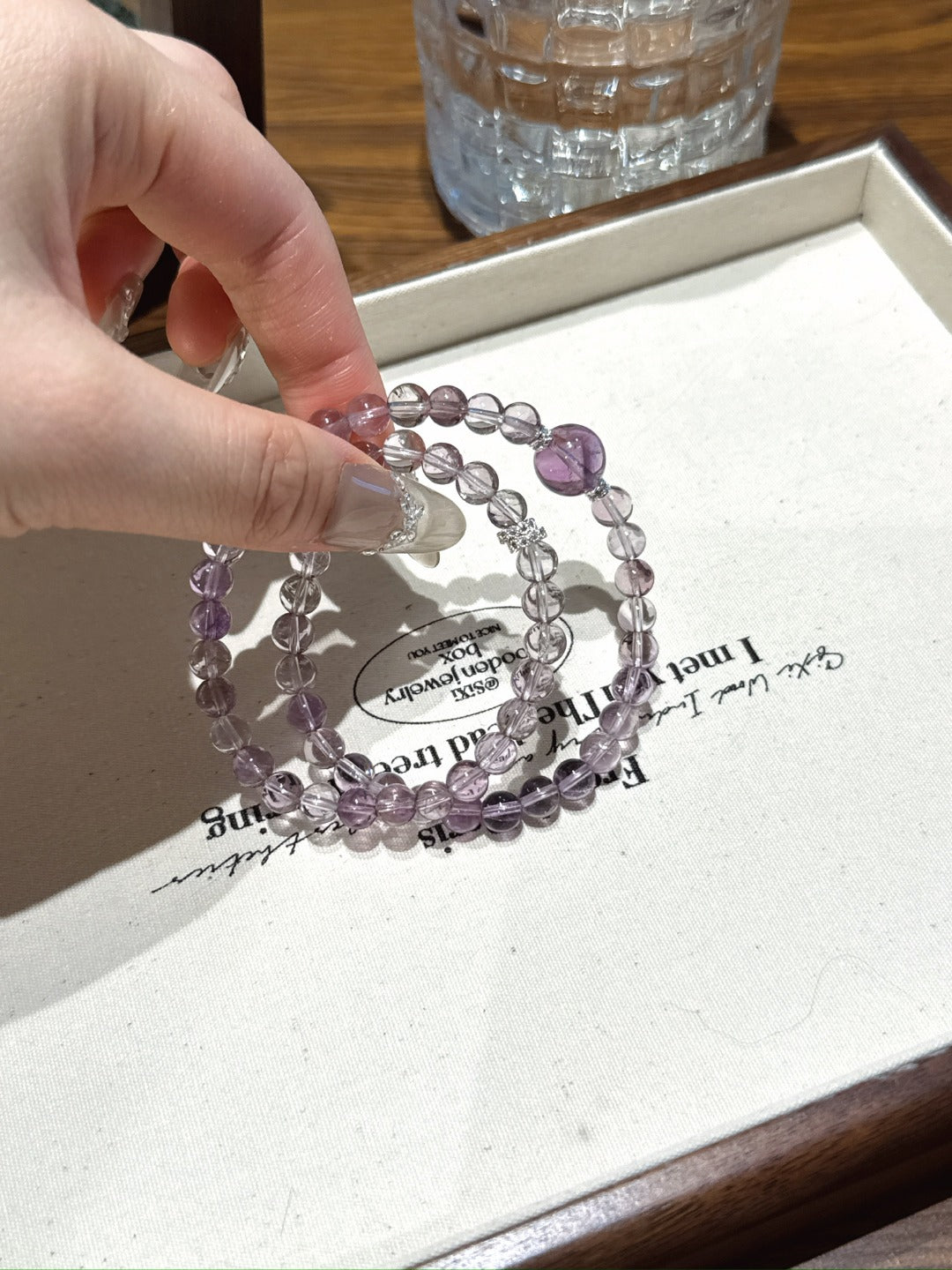 Bolivian Amethyst Crystal Bracelet | 6mm Purple Gemstone Double-Wrap | Handcrafted Spiritual Jewelry for Women