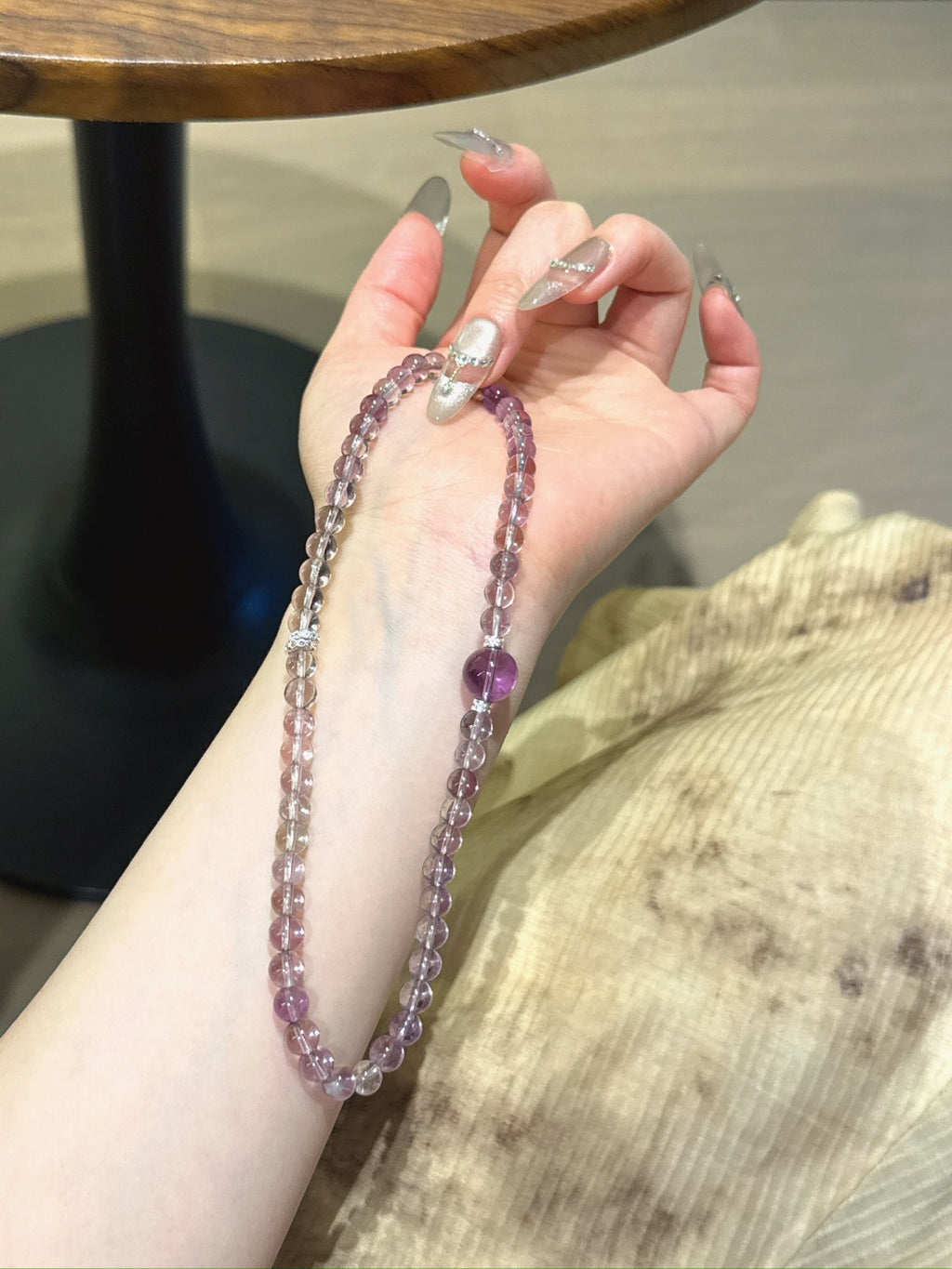 Bolivian Amethyst Crystal Bracelet | 6mm Purple Gemstone Double-Wrap | Handcrafted Spiritual Jewelry for Women