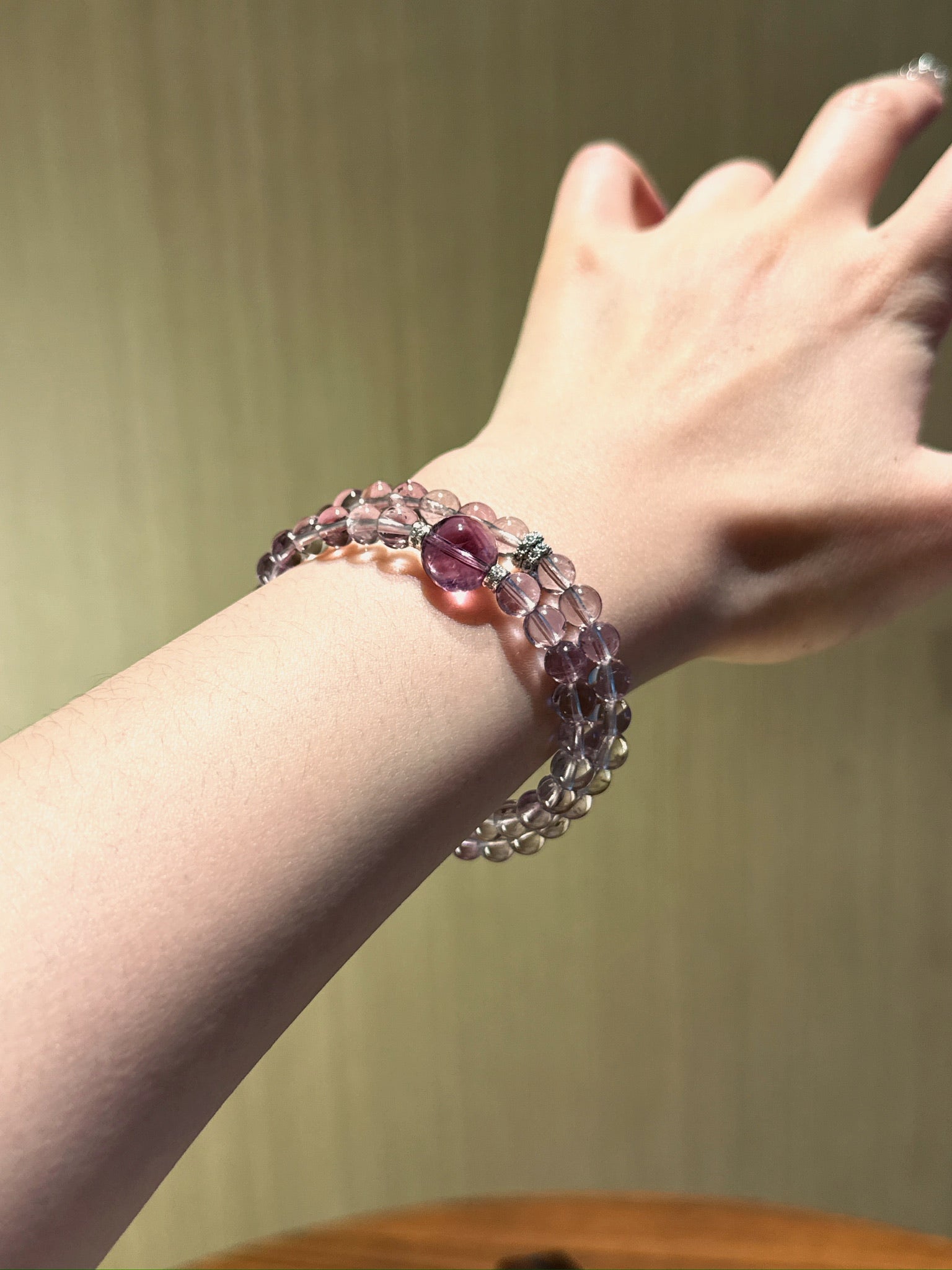 Bolivian Amethyst Crystal Bracelet | 6mm Purple Gemstone Double-Wrap | Handcrafted Spiritual Jewelry for Women