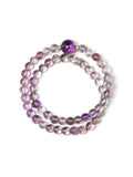 Bolivian Amethyst Crystal Bracelet | 6mm Purple Gemstone Double-Wrap | Handcrafted Spiritual Jewelry for Women
