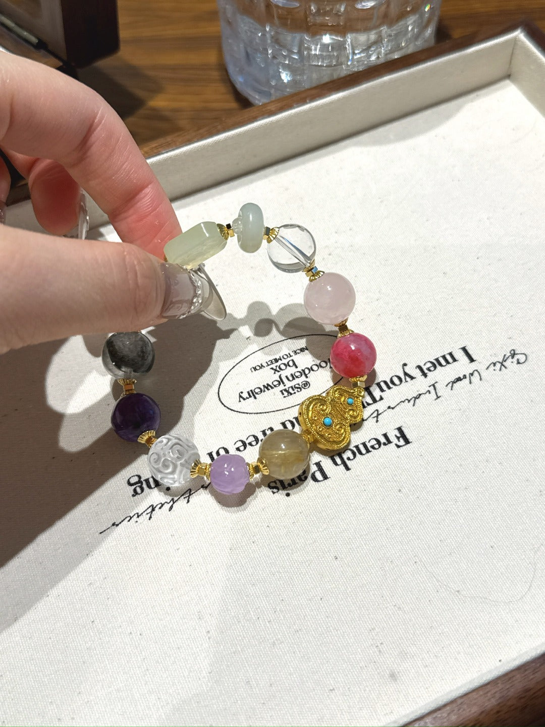 Multi-Treasure Gemstone Bracelet | 10-Gemstone Abundance Crystal | Neo-Chinese Handcrafted Jewelry for Women