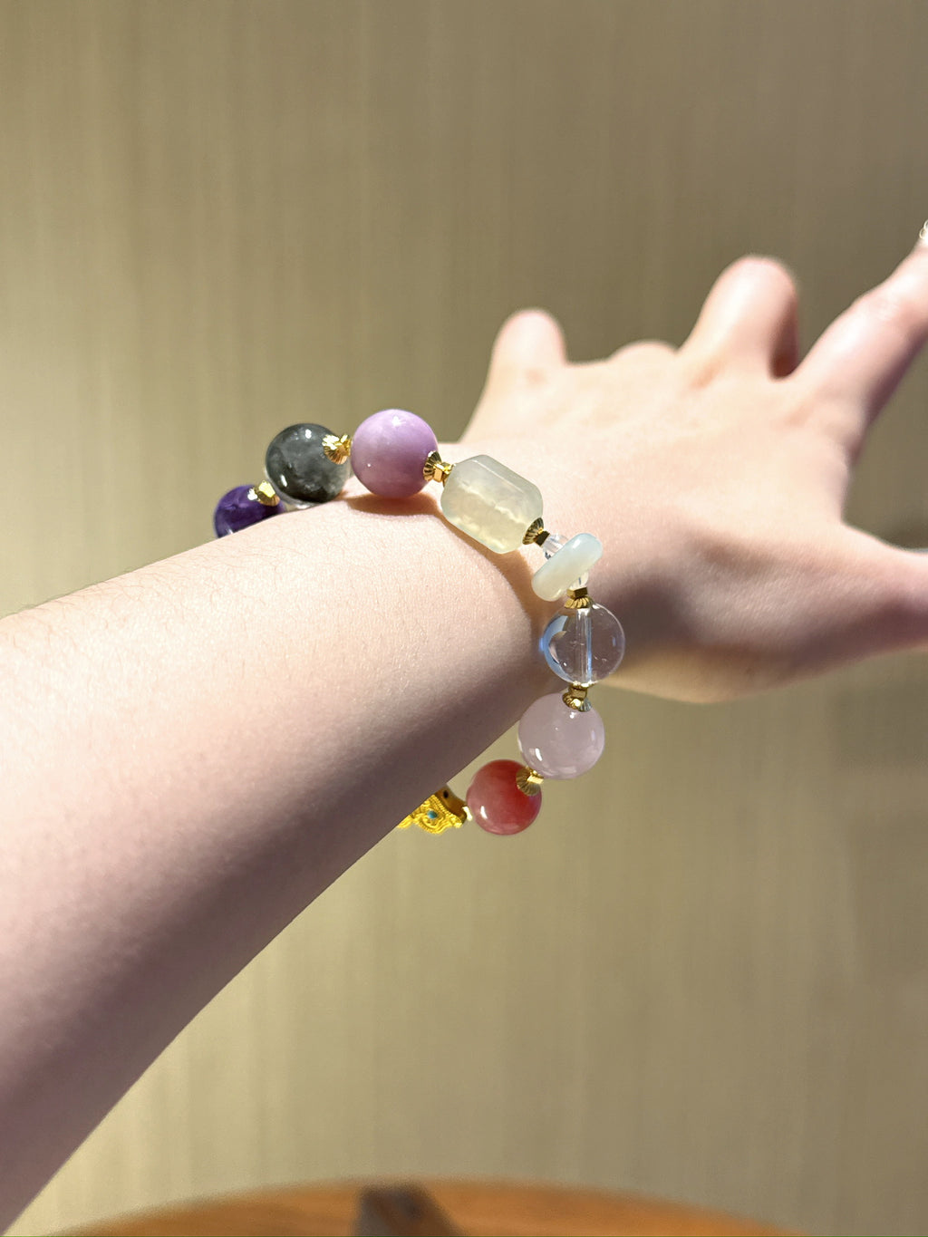 Multi-Treasure Gemstone Bracelet | 10-Gemstone Abundance Crystal | Neo-Chinese Handcrafted Jewelry for Women