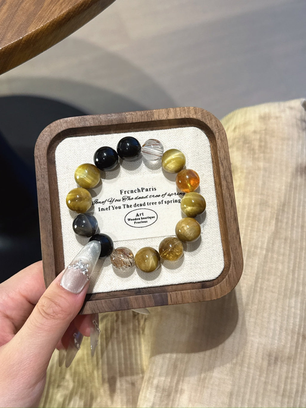 Golden Tiger’s Eye & Black Super Seven Power Bracelet - Wealth Manifestation, Protection & Career Success - Lancie Upre