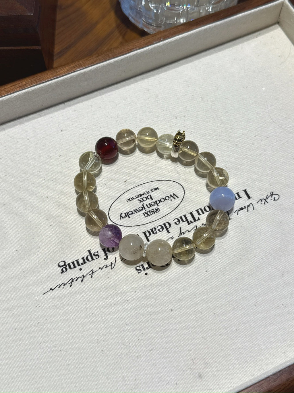 Zodiac Year of the Dragon Guardian Bracelet - Golden Rutilated Quartz & Citrine for Abundance, Leadership & Inner Peace - Lancie Upre