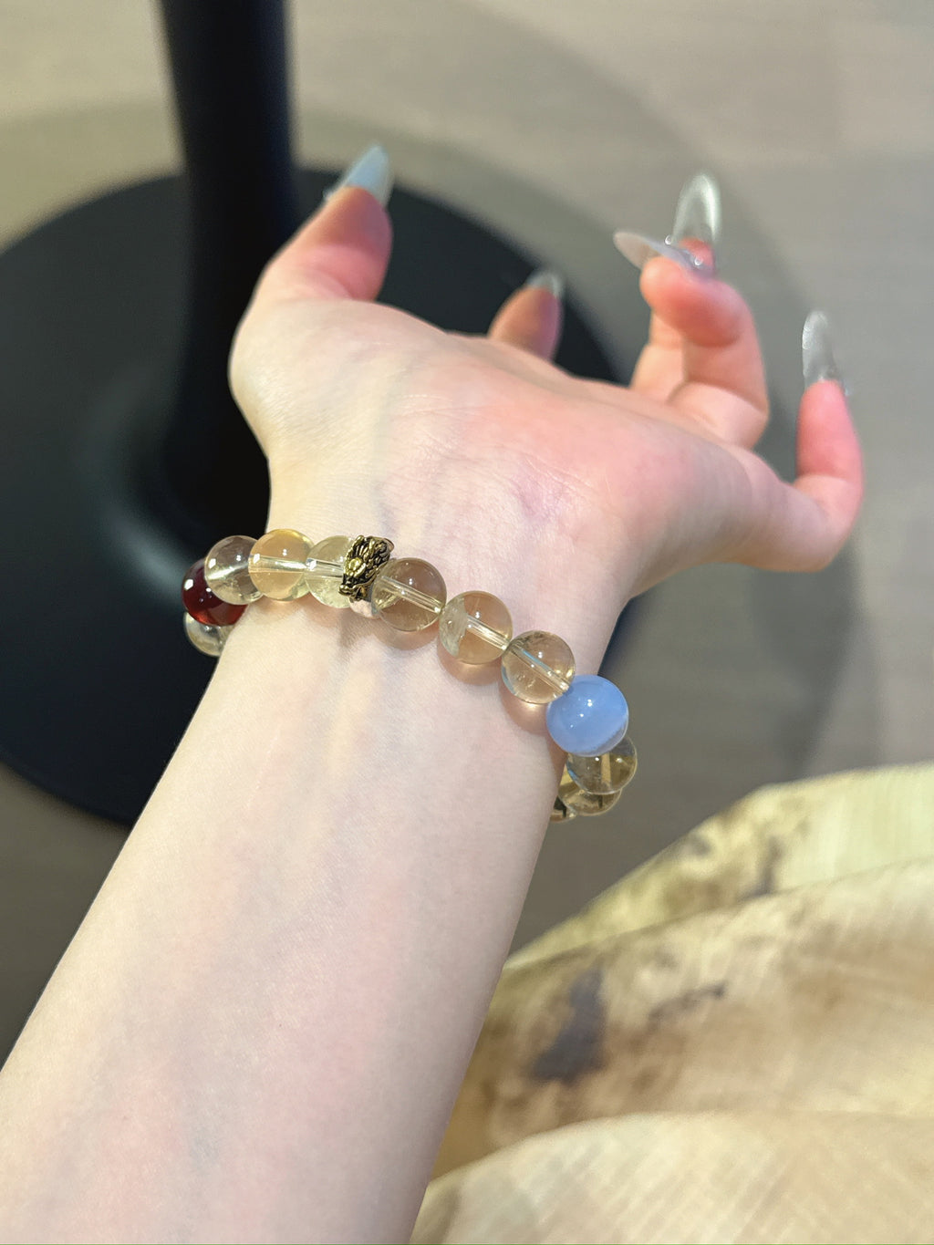 Zodiac Year of the Dragon Guardian Bracelet - Golden Rutilated Quartz & Citrine for Abundance, Leadership & Inner Peace - Lancie Upre