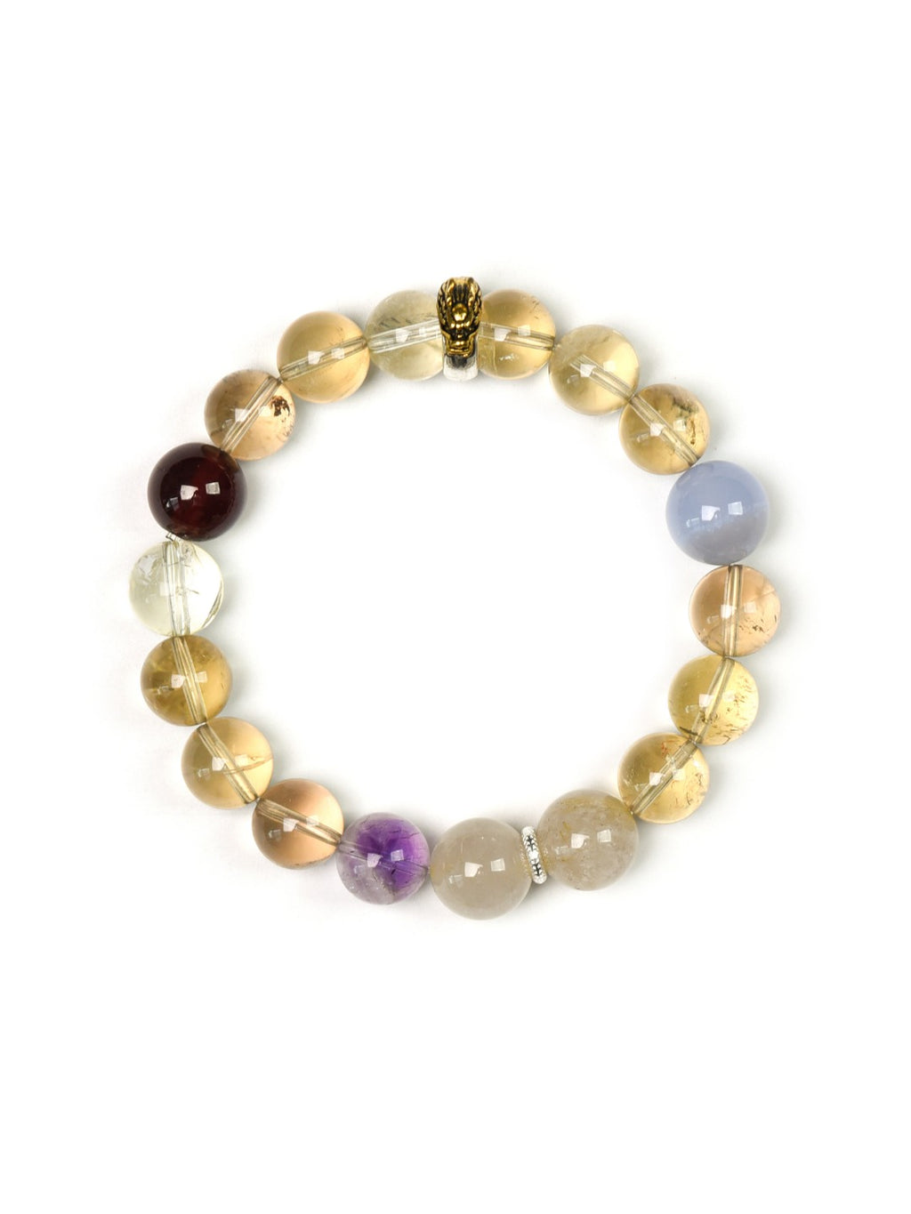 Zodiac Year of the Dragon Guardian Bracelet - Golden Rutilated Quartz & Citrine for Abundance, Leadership & Inner Peace - Lancie Upre