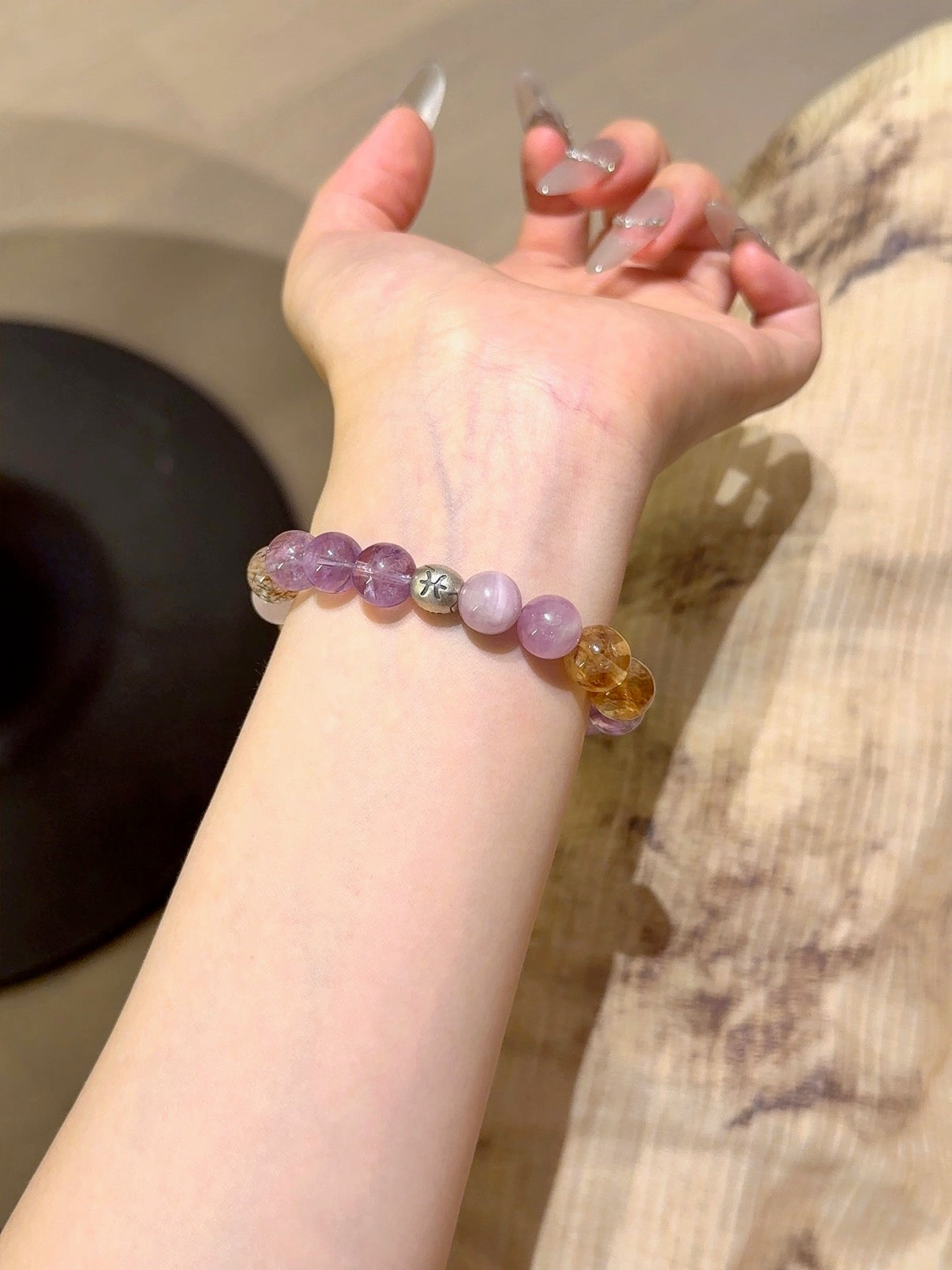 Pisces (Constellation) Natural Crystal Bracelet — Labradorite, Red Agate, Amethyst, Sunstone, Agate… | Zodiac Crystal Jewelry