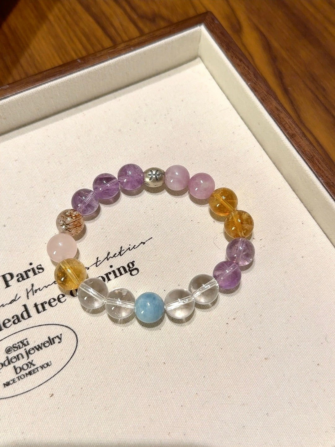 Pisces (Constellation) Natural Crystal Bracelet — Labradorite, Red Agate, Amethyst, Sunstone, Agate… | Zodiac Crystal Jewelry