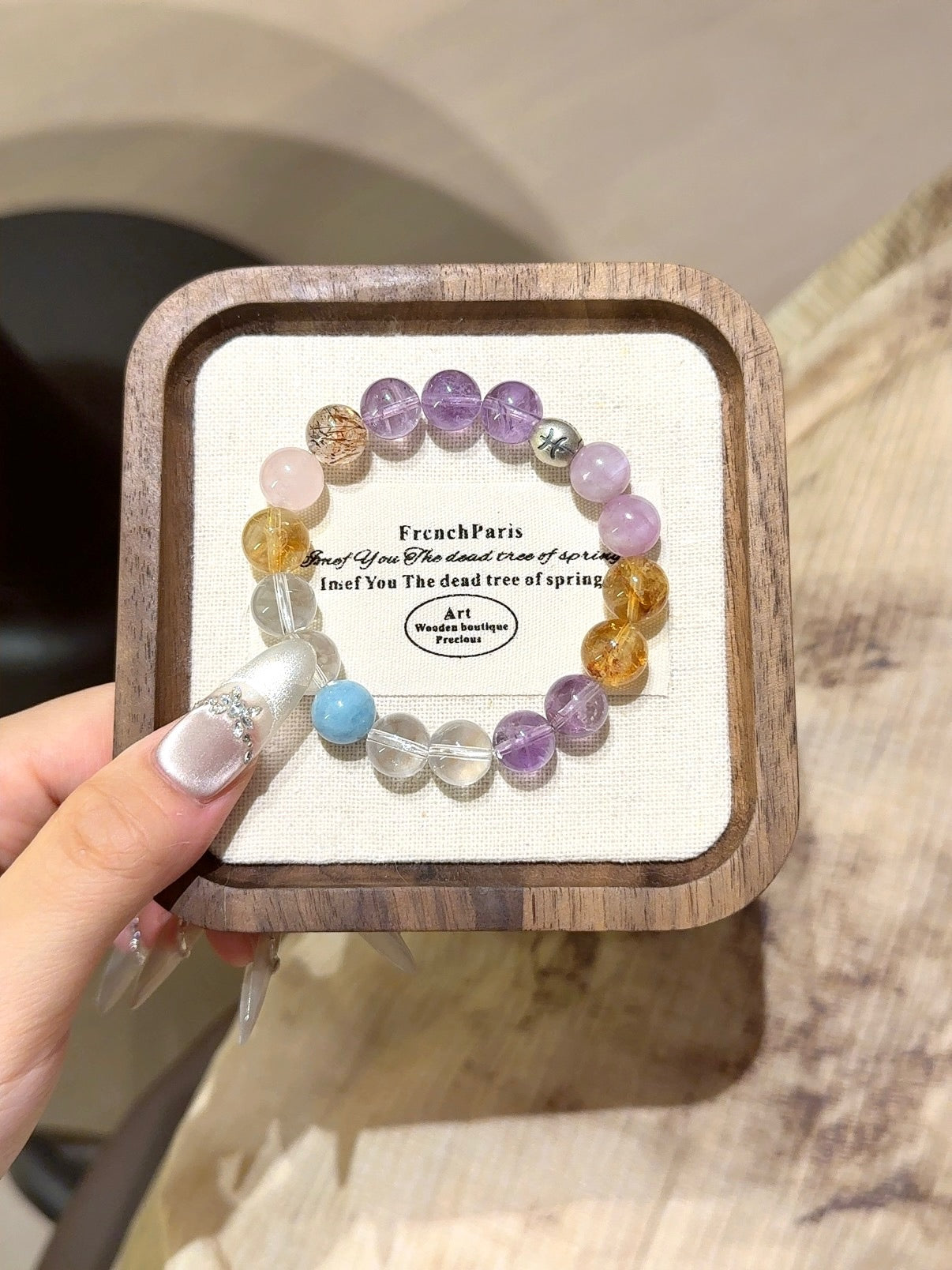 Pisces (Constellation) Natural Crystal Bracelet — Labradorite, Red Agate, Amethyst, Sunstone, Agate… | Zodiac Crystal Jewelry