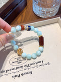 Natural Natural Stone Crystal Bracelet — Natural Stone, Lapis Lazuli, Clear Quartz, Green Jade | Handmade Crystal Jewelry