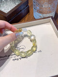 Natural Citrine Crystal Bracelet — Citrine, Sunstone, White Agate | Handmade Crystal Jewelry