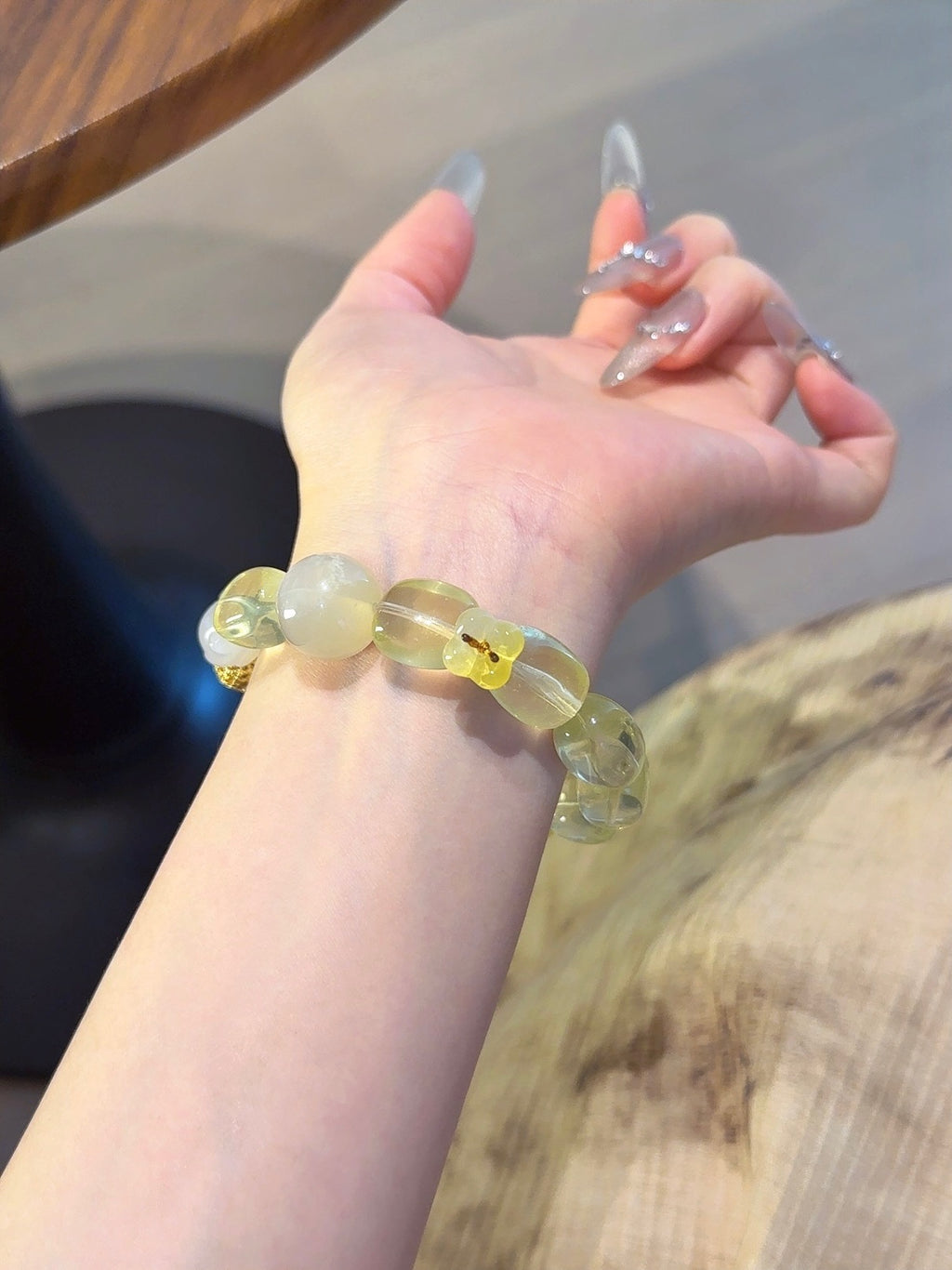 Natural Citrine Crystal Bracelet — Citrine, Sunstone, White Agate | Handmade Crystal Jewelry