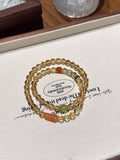 Natural Citrine Crystal Bracelet — Citrine, Red Agate, Xiuyan Jade | Handmade Crystal Jewelry
