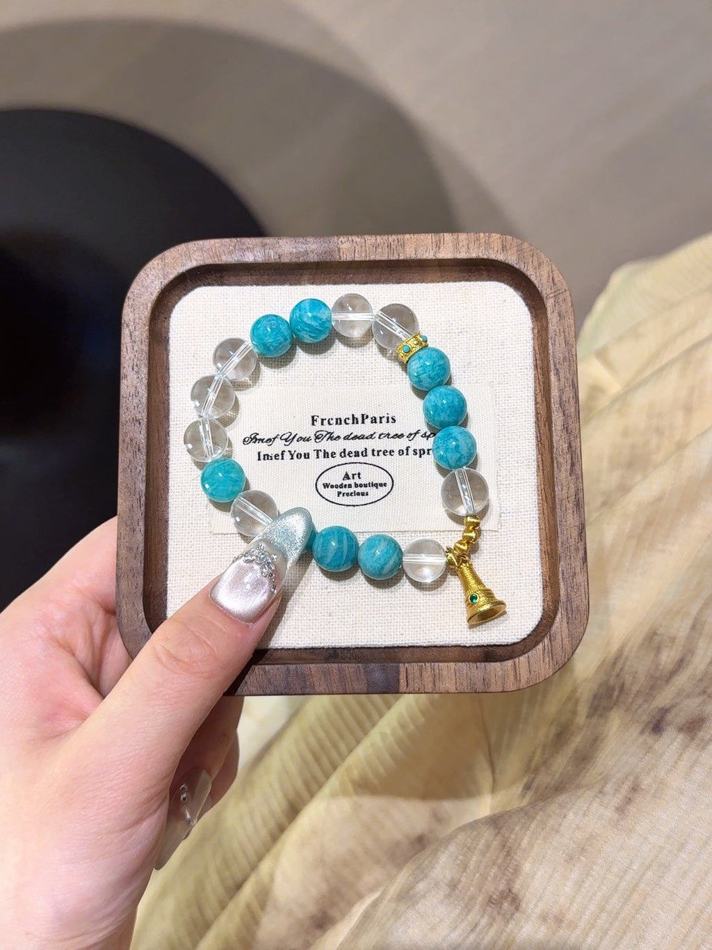 Natural Amazonite Crystal Bracelet — Amazonite, Clear Quartz | Handmade Crystal Jewelry