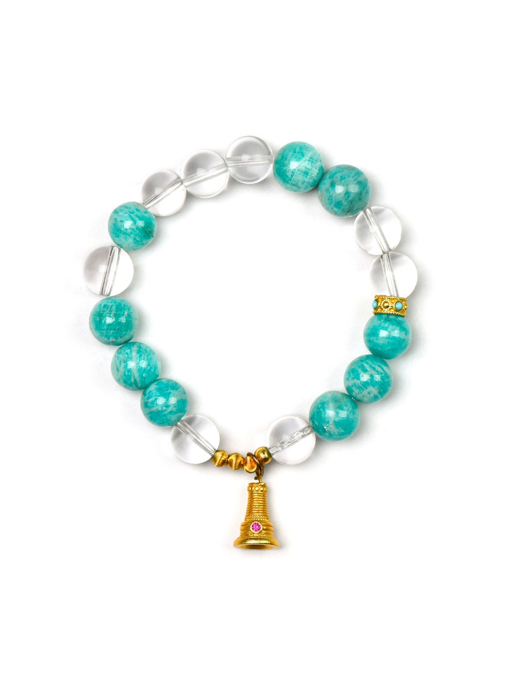 Natural Amazonite Crystal Bracelet — Amazonite, Clear Quartz | Handmade Crystal Jewelry