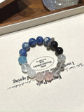 Natural Kyanite Crystal Bracelet — Kyanite, Aquamarine | Handmade Crystal Jewelry