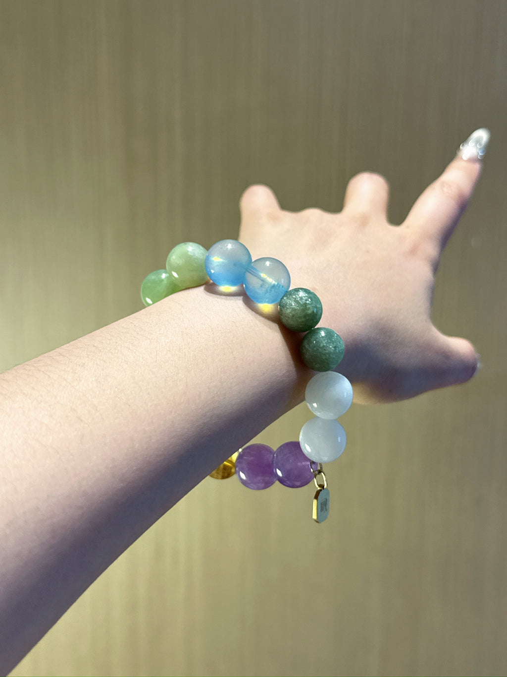 Virgo (Constellation) Natural Crystal Bracelet — Aquamarine, Xiuyan Jade, Citrine, Lavender Amethyst, Moonstone… | Zodiac Crystal Jewelry