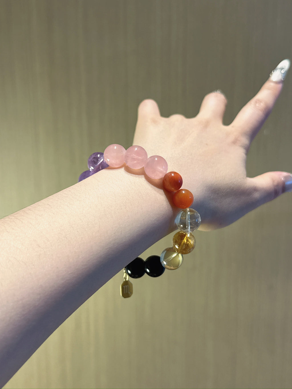 Scorpio (Constellation) Natural Crystal Bracelet — Garnet, Xiuyan Jade, Lavender Amethyst, Amethyst, Rose Quartz… | Zodiac Crystal Jewelry