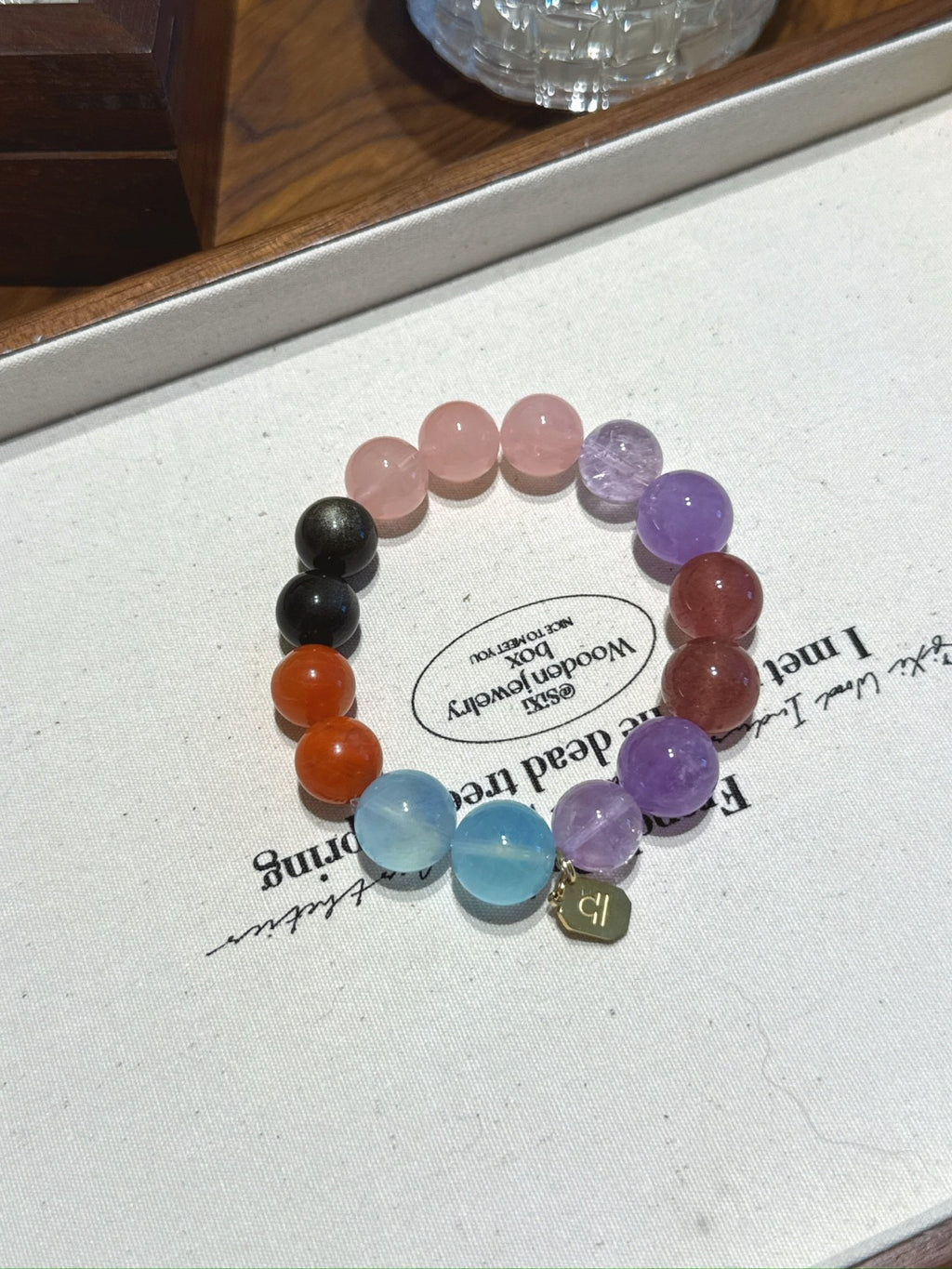 Libra (Constellation) Natural Crystal Bracelet — Aquamarine, Red Agate, Gold Sheen Obsidian, Rose Quartz, Lavender Amethyst… | Zodiac Crystal Jewelry