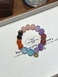 Libra (Constellation) Natural Crystal Bracelet — Aquamarine, Red Agate, Gold Sheen Obsidian, Rose Quartz, Lavender Amethyst… | Zodiac Crystal Jewelry