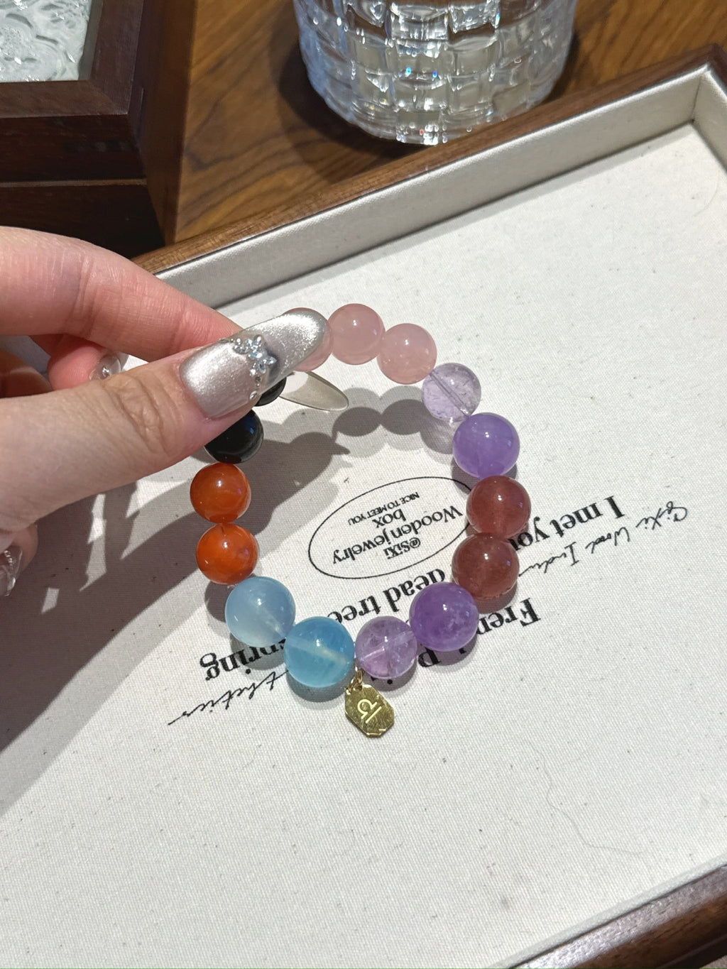 Libra (Constellation) Natural Crystal Bracelet — Aquamarine, Red Agate, Gold Sheen Obsidian, Rose Quartz, Lavender Amethyst… | Zodiac Crystal Jewelry