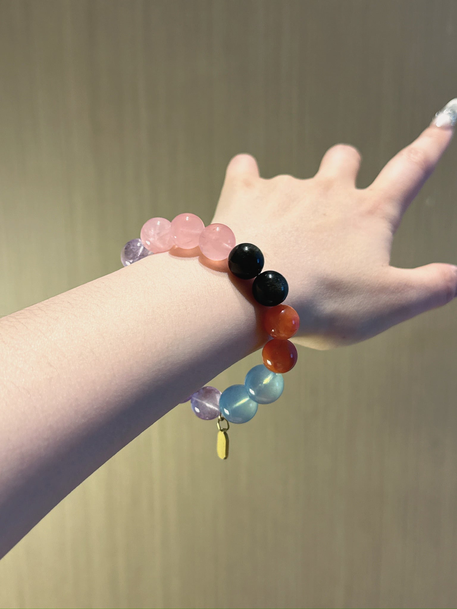 Libra (Constellation) Natural Crystal Bracelet — Aquamarine, Red Agate, Gold Sheen Obsidian, Rose Quartz, Lavender Amethyst… | Zodiac Crystal Jewelry
