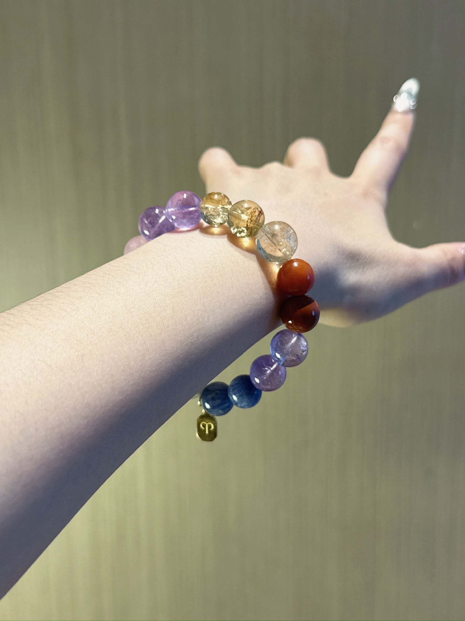 Aries (Constellation) Natural Crystal Bracelet — Rose Quartz, Amethyst, Citrine, Labradorite, Blue Quartz… | Zodiac Crystal Jewelry