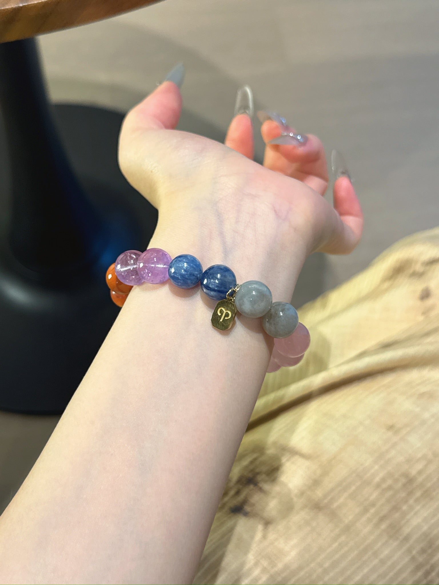 Aries (Constellation) Natural Crystal Bracelet — Rose Quartz, Amethyst, Citrine, Labradorite, Blue Quartz… | Zodiac Crystal Jewelry