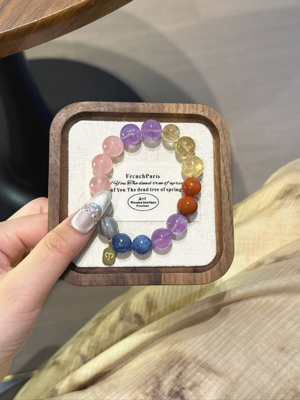 Aries (Constellation) Natural Crystal Bracelet — Rose Quartz, Amethyst, Citrine, Labradorite, Blue Quartz… | Zodiac Crystal Jewelry