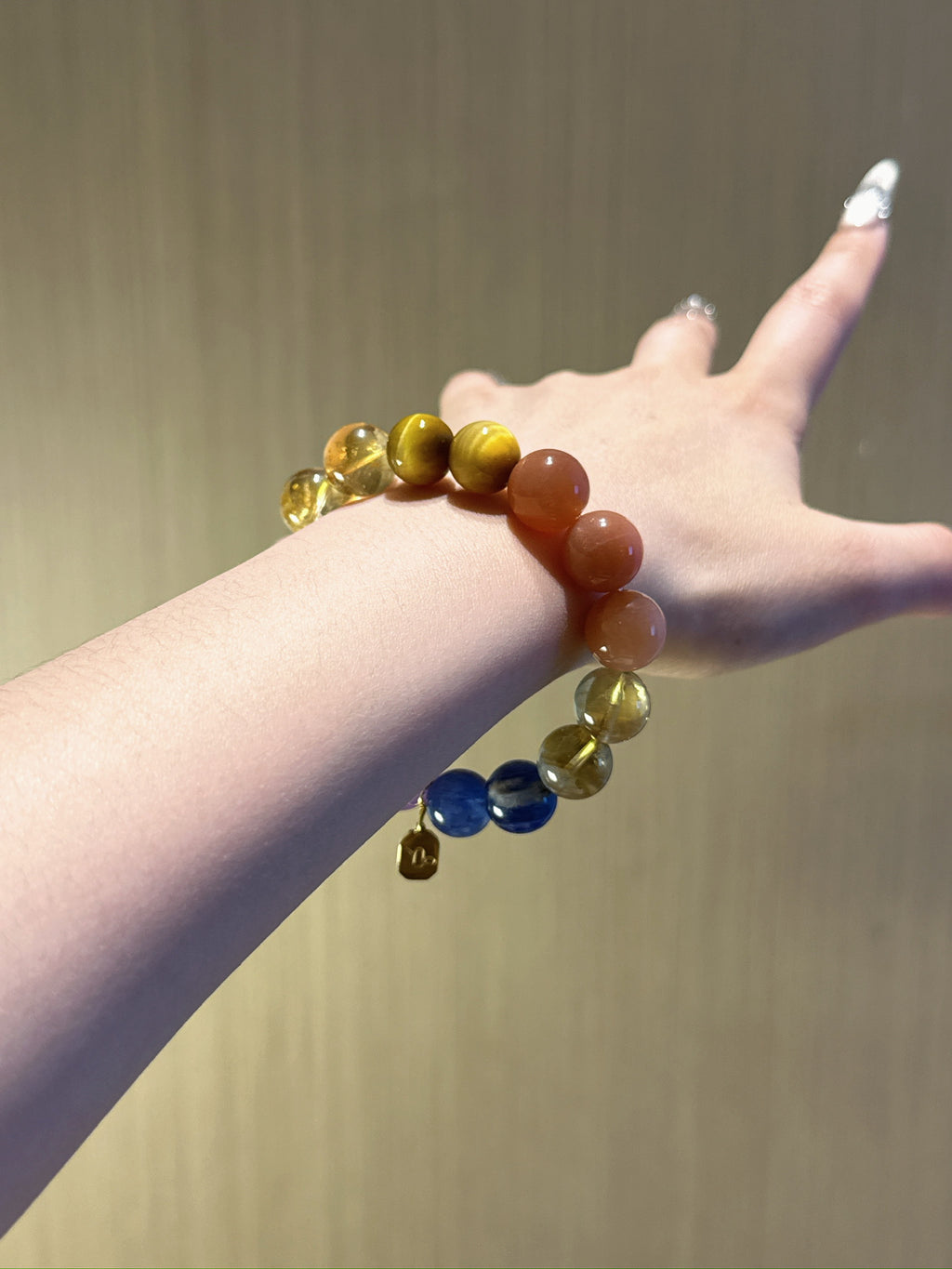 Capricorn (Constellation) Natural Crystal Bracelet — Lavender Amethyst, Rose Quartz, Citrine, Sunstone, Blue Quartz | Zodiac Crystal Jewelry