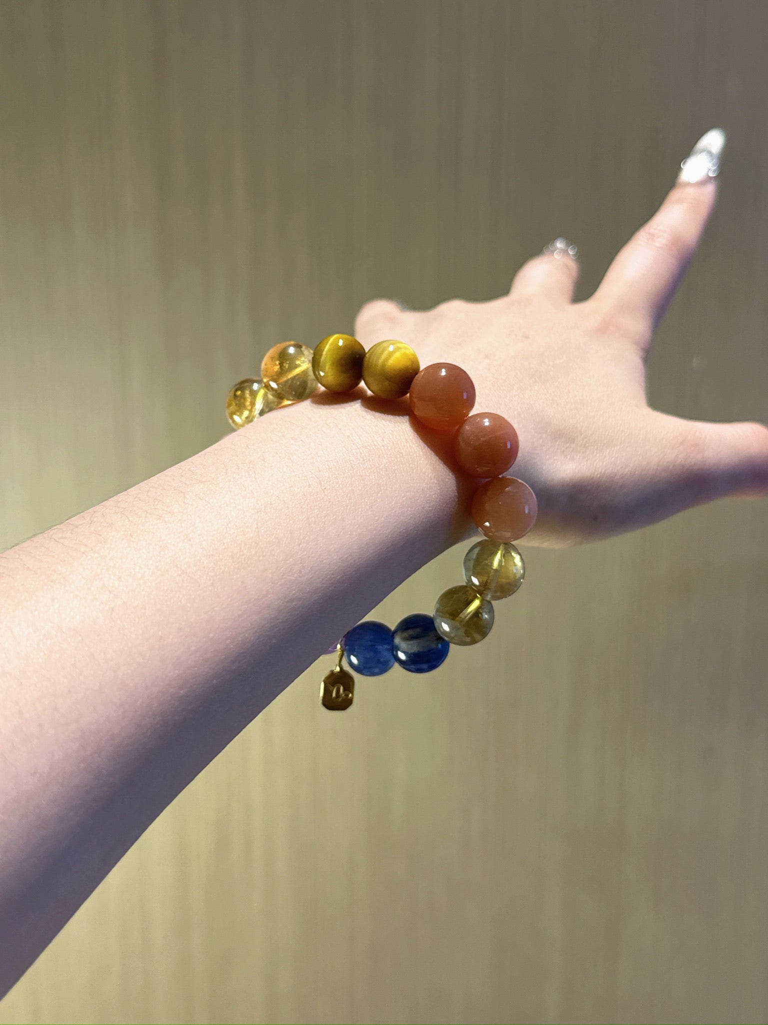 Capricorn (Constellation) Natural Crystal Bracelet — Lavender Amethyst, Rose Quartz, Citrine, Sunstone, Blue Quartz | Zodiac Crystal Jewelry