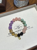 Aquarius (Constellation) Natural Crystal Bracelet — Gold Sheen Obsidian, Rose Quartz, Mica, Amethyst, Lavender Amethyst… | Zodiac Crystal Jewelry