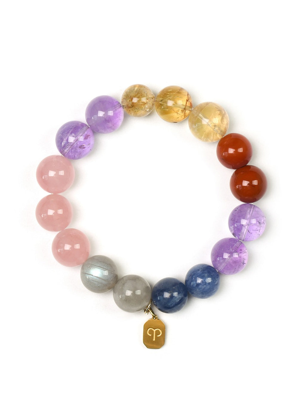Aries (Constellation) Natural Crystal Bracelet — Rose Quartz, Amethyst, Citrine, Labradorite, Blue Quartz… | Zodiac Crystal Jewelry
