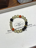 Dog (Chinese Zodiac) Natural Crystal Bracelet — Citrine, Gold Sheen Obsidian, Red Agate | Zodiac Crystal Jewelry