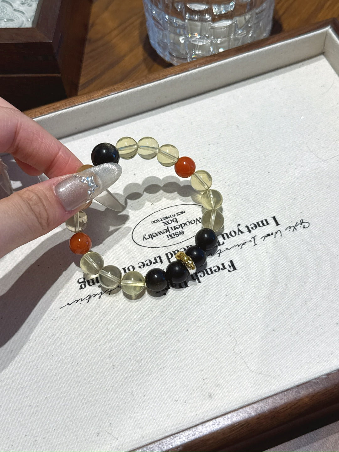 Dog (Chinese Zodiac) Natural Crystal Bracelet — Citrine, Gold Sheen Obsidian, Red Agate | Zodiac Crystal Jewelry