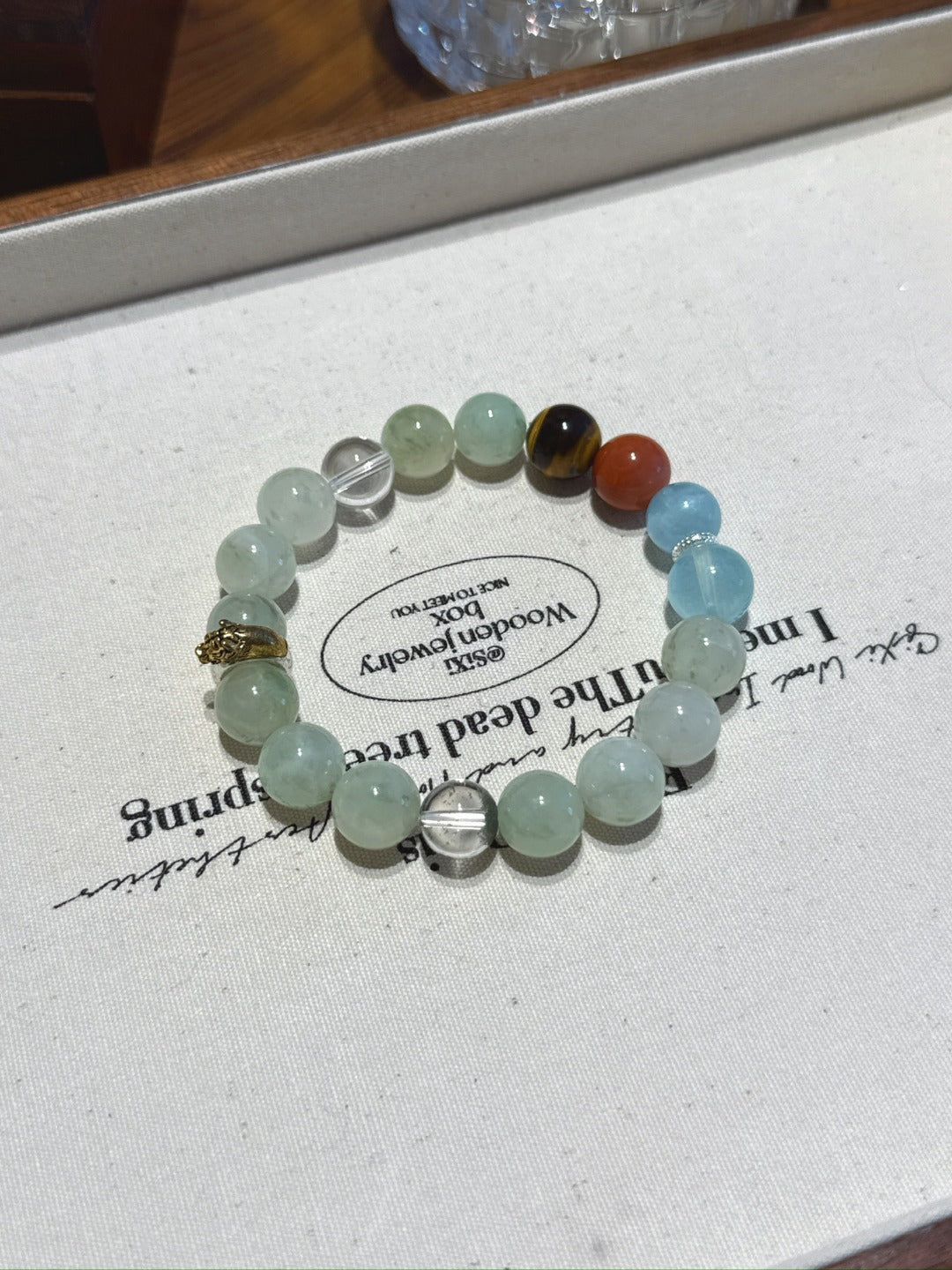 Tiger (Chinese Zodiac) Natural Crystal Bracelet — Garnet, Clear Quartz, Citrine, Red Agate, Aquamarine… | Zodiac Crystal Jewelry