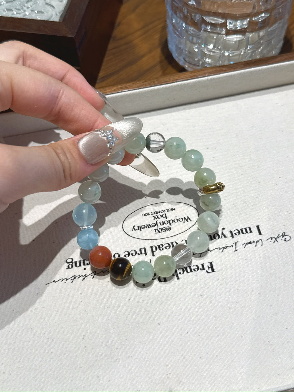 Tiger (Chinese Zodiac) Natural Crystal Bracelet — Garnet, Clear Quartz, Citrine, Red Agate, Aquamarine… | Zodiac Crystal Jewelry