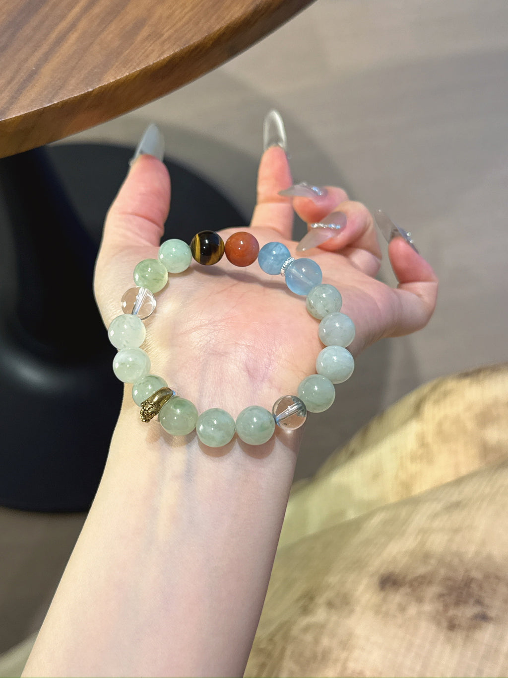 Tiger (Chinese Zodiac) Natural Crystal Bracelet — Garnet, Clear Quartz, Citrine, Red Agate, Aquamarine… | Zodiac Crystal Jewelry