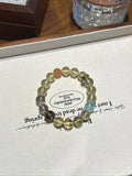 Ox (Chinese Zodiac) Natural Crystal Bracelet — Citrine, Aquamarine, Smoky Quartz, Green Phantom Quartz, Red Agate | Zodiac Crystal Jewelry