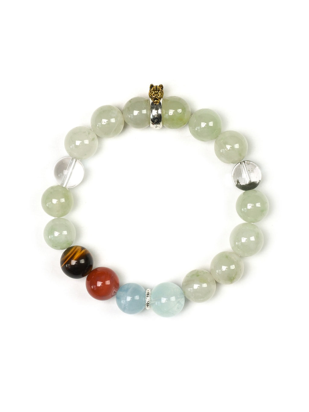 Tiger (Chinese Zodiac) Natural Crystal Bracelet — Garnet, Clear Quartz, Citrine, Red Agate, Aquamarine… | Zodiac Crystal Jewelry