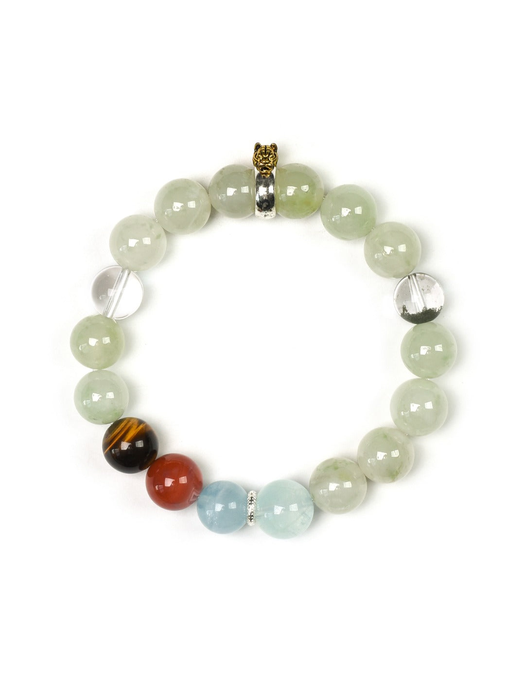 Tiger (Chinese Zodiac) Natural Crystal Bracelet — Garnet, Clear Quartz, Citrine, Red Agate, Aquamarine… | Zodiac Crystal Jewelry