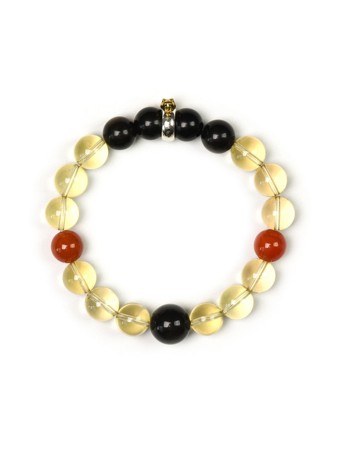 Dog (Chinese Zodiac) Natural Crystal Bracelet — Citrine, Gold Sheen Obsidian, Red Agate | Zodiac Crystal Jewelry