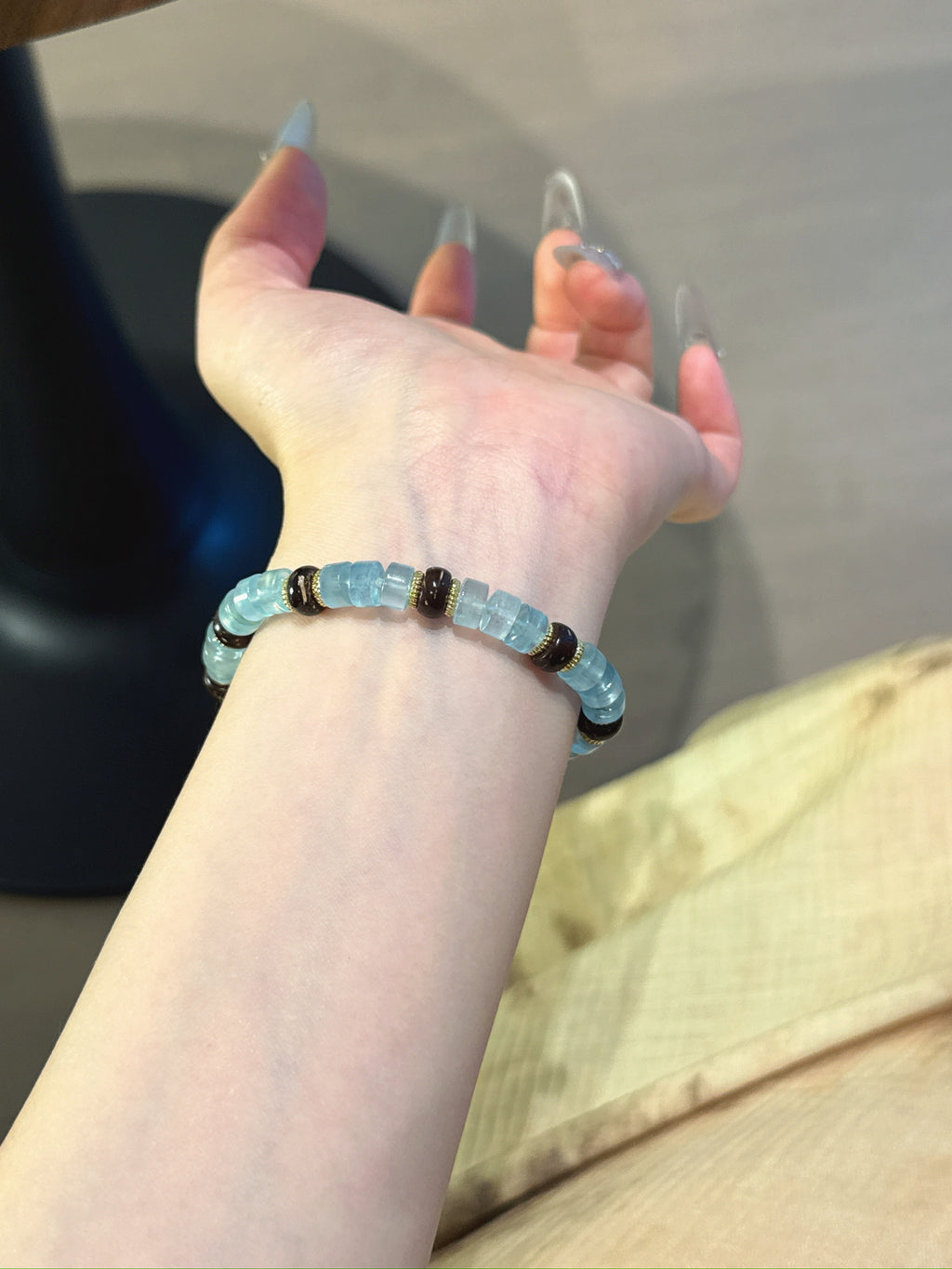 Natural Aquamarine Crystal Bracelet — Aquamarine | Handmade Crystal Jewelry