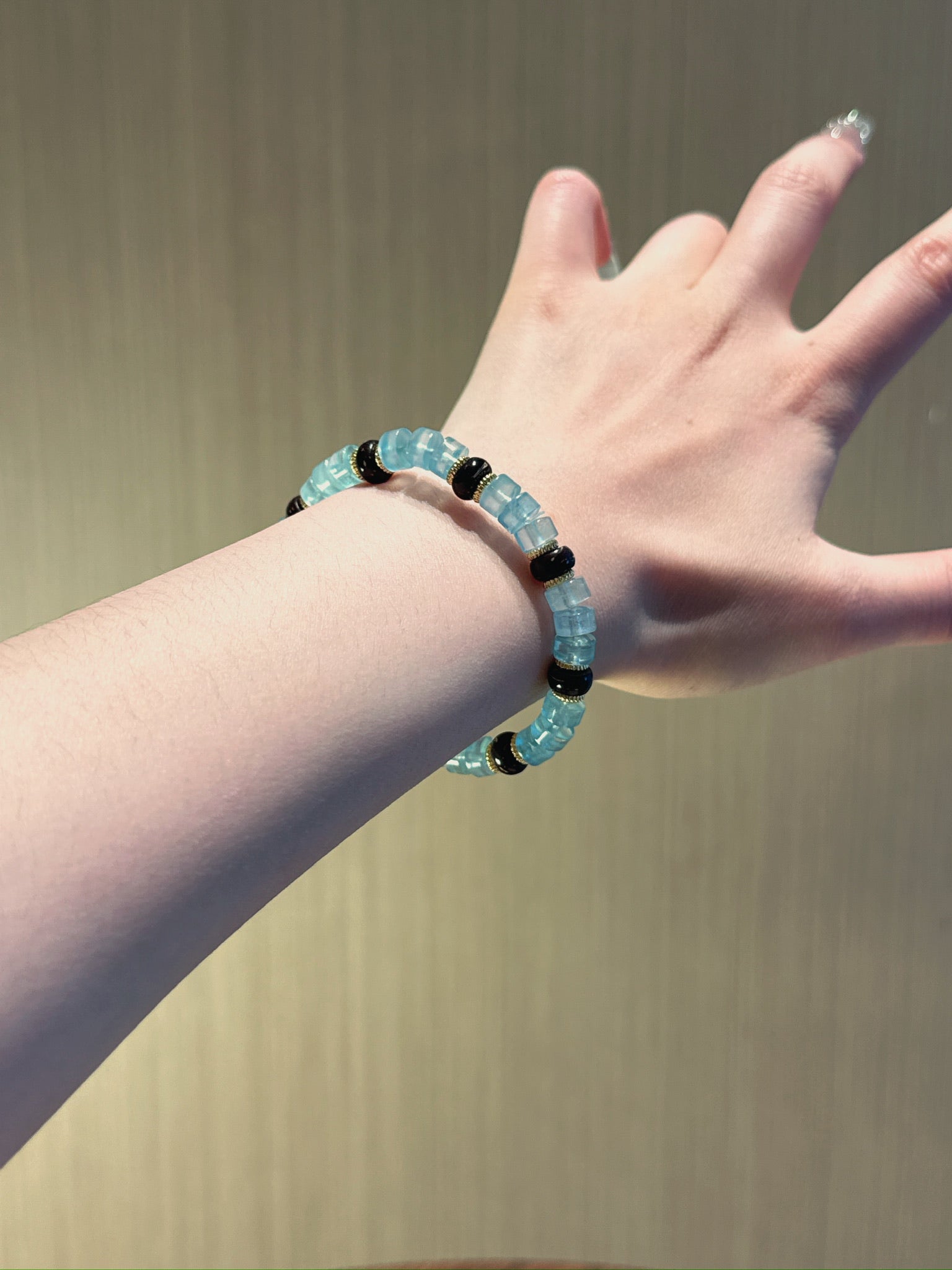 Natural Aquamarine Crystal Bracelet — Aquamarine | Handmade Crystal Jewelry