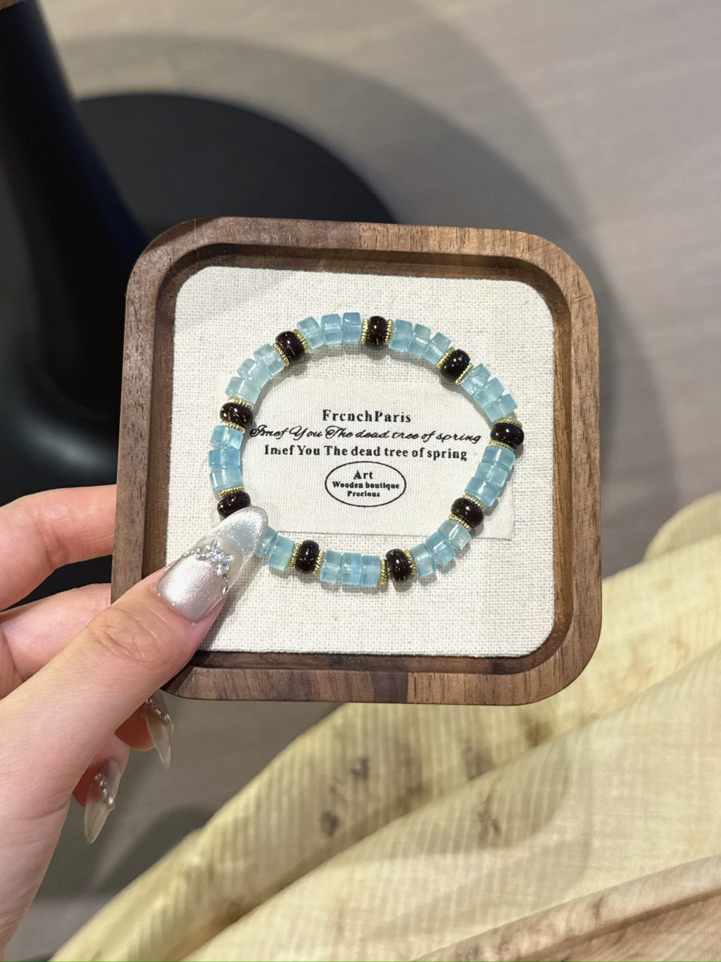 Natural Aquamarine Crystal Bracelet — Aquamarine | Handmade Crystal Jewelry