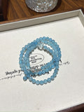 Natural Aquamarine Crystal Bracelet — Aquamarine, Clear Quartz | Handmade Crystal Jewelry
